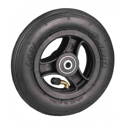 Wiel 150 x 30 (6") luchtband grijs, naaflengte: 36mm - Afbeelding 4